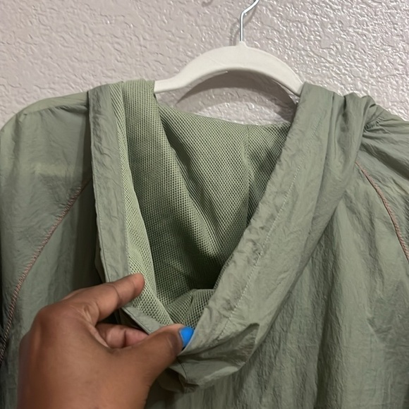 Flirtitude Windbreaker jacket olive green and pink jacket size Large - Picture 10 of 15